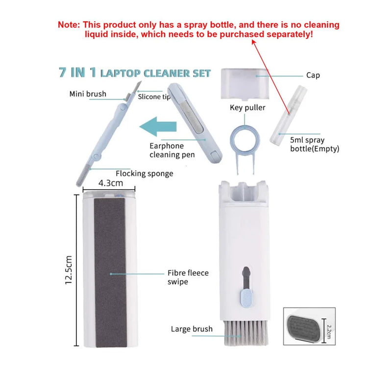 Kit de Limpeza 7 em 1 para Teclado e Fones de Ouvido Bluetooth