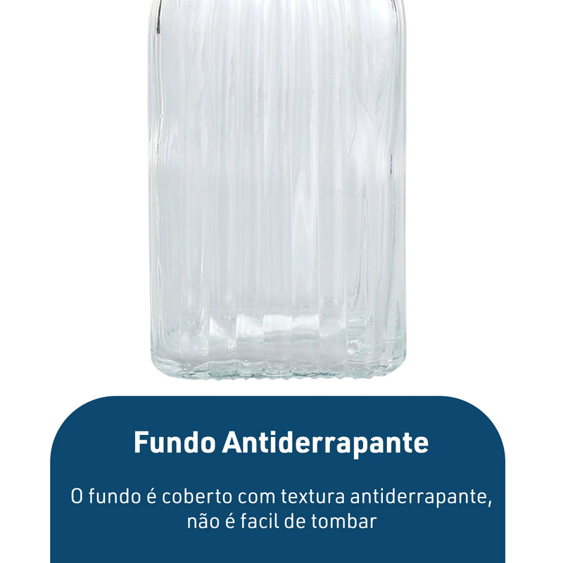 Dispenser De Vidro 400ml Transparente Sabonete Líquido E Álcool Banheiro