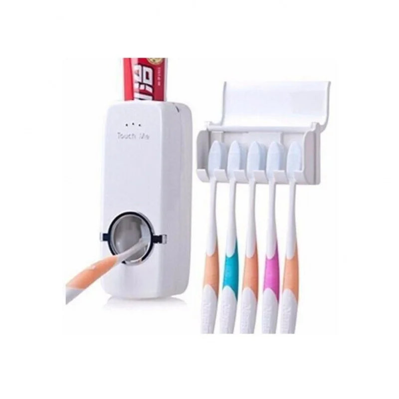 Dispenser Automático de Creme Dental com Suporte para 5 Escovas